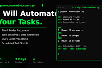 write a python script to automate your repetitive tasks