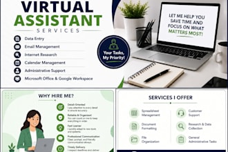 be virtual assistant, administrative support, data entry, email manager
