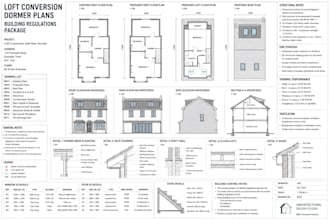 draw UK loft conversion plans dormer plans building regulations loft plans