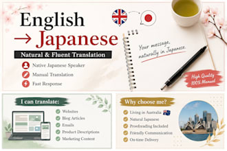 translate english to natural japanese