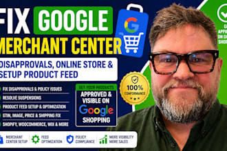 fix google merchant center disapprovals, online store and setup product feed