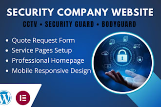 design security company cctv bodyguard patrol guard wordpress corporate website