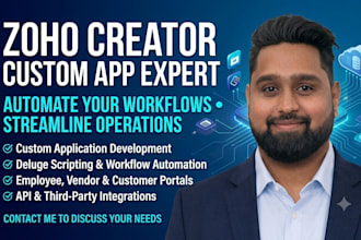 develop custom zoho creator apps and automate workflows