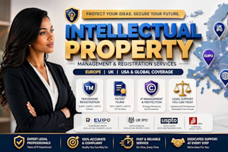 intellectual property management uspto ukipo patent IP filing trademark registra