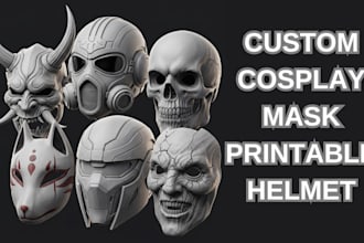 sculpt 3d helmet 3d cosplay mask helmet 3d mask 3d armor for 3d printing