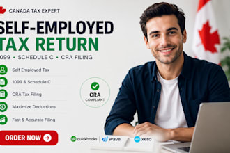 file canada self employed tax return 1099 schedule c cra tax filing