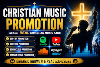 do christian music promotion spotify music youtube music amazon music promotion