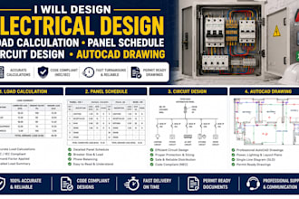 design electrical load calculation panel schedule circuit design autocad drawing