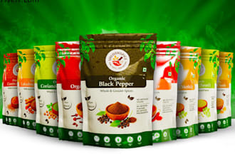 do pouch design, packaging design, and label design