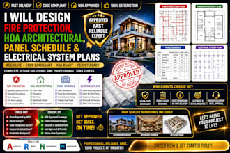 design fire protection, hoa architectural, panel schedule and electrical system