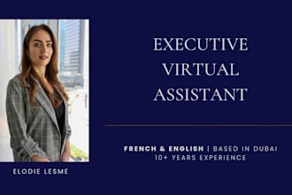 be your bilingual french english executive virtual assistant