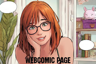 draw comic book pages, webcomic book illustration as comic book artist