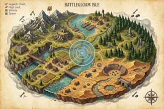 create detailed fantasy cartography game world maps