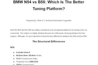 do technical automotive writing, car articles, and blog posts