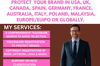 file trademark registration in US UK eu germany france europe, trademark search