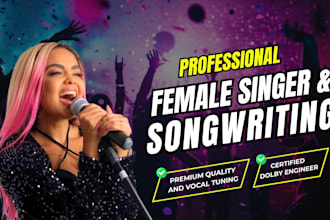 be professional female rock singer female singer songwriter, vocalist, edm pop