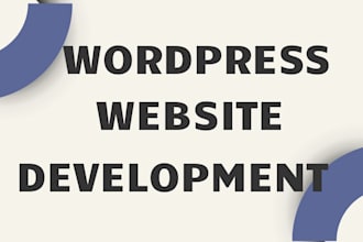 develop website development with wordpress website
