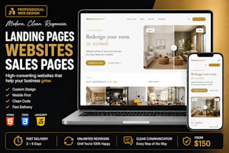 design and develop a responsive landing page or website with HTML CSS javascript