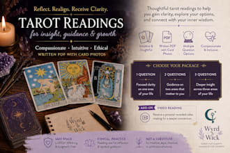 provide a reflective tarot reading with a photo PDF