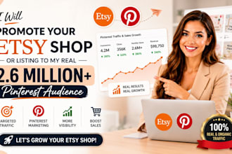 etsy seo pinterest marketing and social media promotion to boost etsy sales