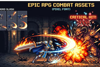 design custom rpg pixel art vfx and combat animations