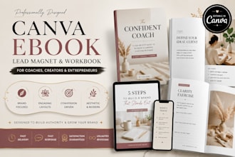design canva ebook, lead magnet, and workbook for coaches