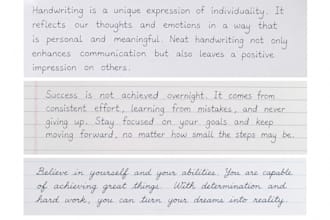 write anything with my beautiful handwritting