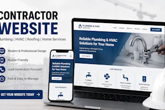 build a contractor website for plumbing hvac roofing and home services