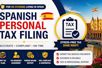 manage spanish personal tax filing for US citizens living in spain