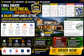create hoa, electrical, plumbing, drainage, construction solar compliance letter