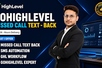 set up gohighlevel missed call text back and sms automation