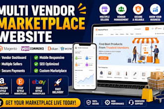 do multi vendor ecommerce website using magento, woocommerce