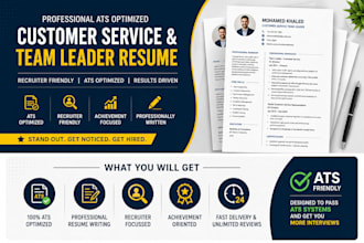 write an ats optimized customer service and team leader resume