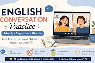 provide friendly english conversation practice to build confidence