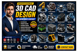 solid works product design 3d model 3d cad design 3d design 3d printing