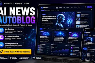 build ai news autoblog website with automated content publishing