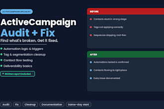 audit your activecampaign setup and fix what is broken