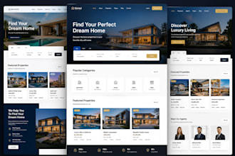 design and develop a modern real estate website