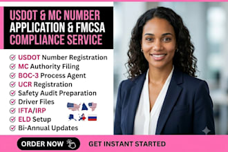 be your expert for fast usdot registration and mc number filing