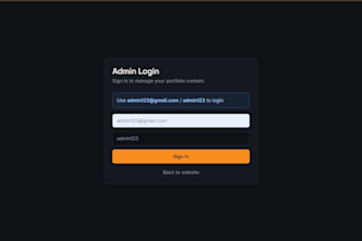 creative portfolio cms and admin panel