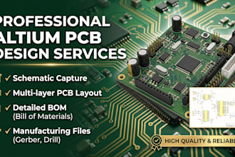 provide altium pcb design, schematic capture, bom, and manufacturing files