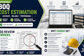 prepare professional boq and cost estimation for your project