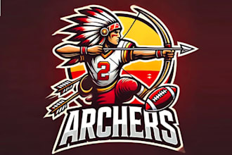 draw modern style for archer e sport mascot logo with express delivery