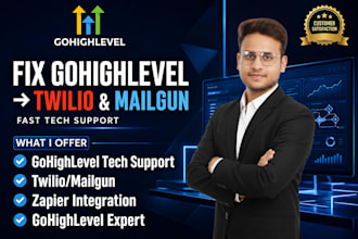 fix gohighlevel tech support twilio mailgun and zapier integration
