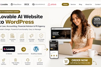 lovable ai law accounting firm financial advisor pr agency to wordpress website