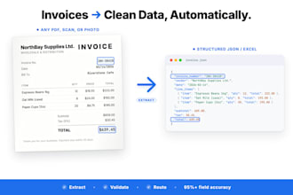build an ai ocr pipeline to extract invoice and PDF data to excel or json