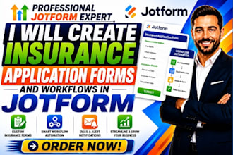 create insurance application forms and workflows in jotform