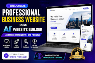 create a professional business website using ai website builder