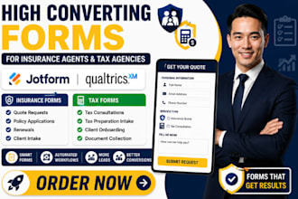 do high converting form for insurance agent and tax agency on jotform qualtrics
