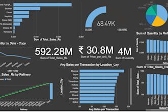 can do data analysis, excel dashboards, and python reports for your business